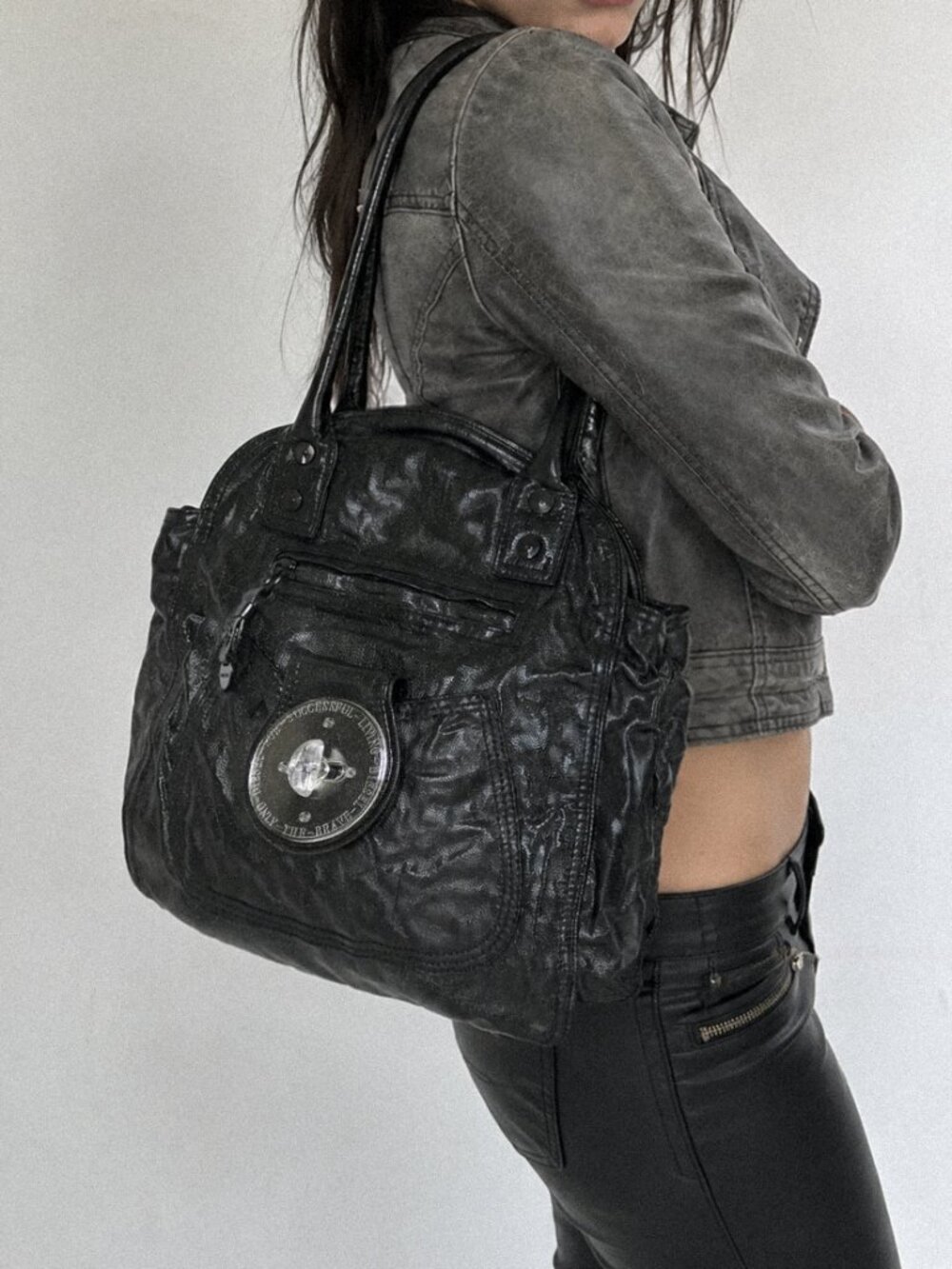 00s Diesel turnlock wax bag
